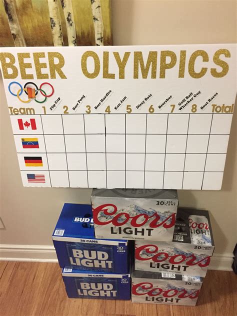Beer olympics bachelorette party  Bachelor Party Themes